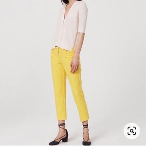 Yellow riviera pants Marisa fit from the loft size 4P preowned good condition